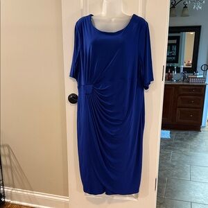 Connected Apparel Royal Blue Midi Dress